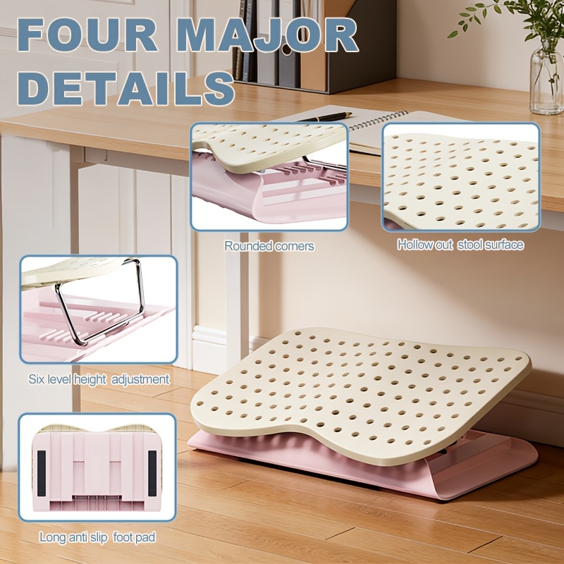 Portable Hole Studded Footrest - Footrest Under Desk recension och pris